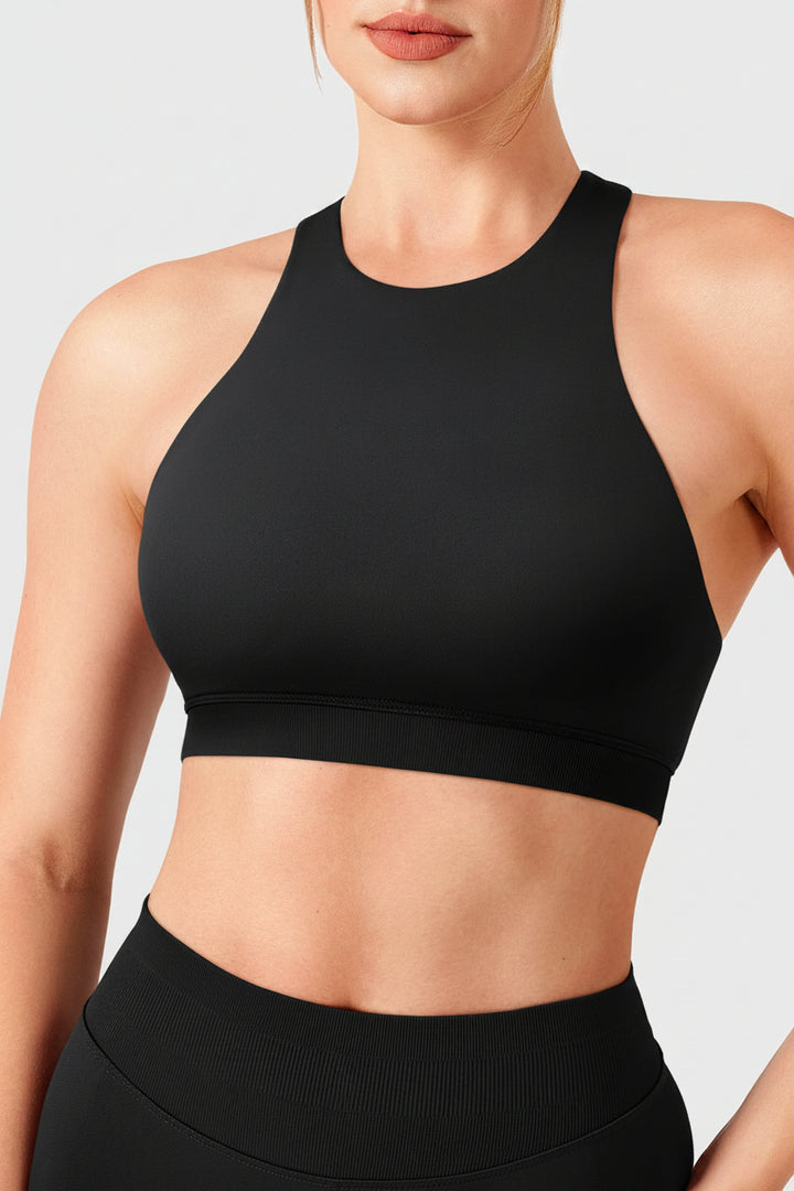 Vorti Seamless Racerback Sports Bra Black