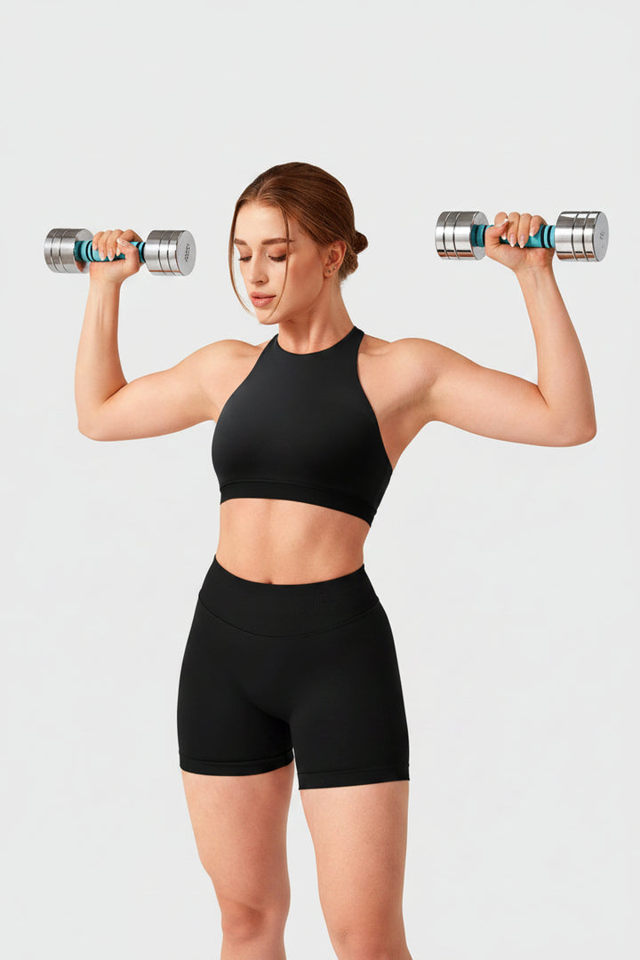 Vorti Seamless Racerback Sports Bra Black