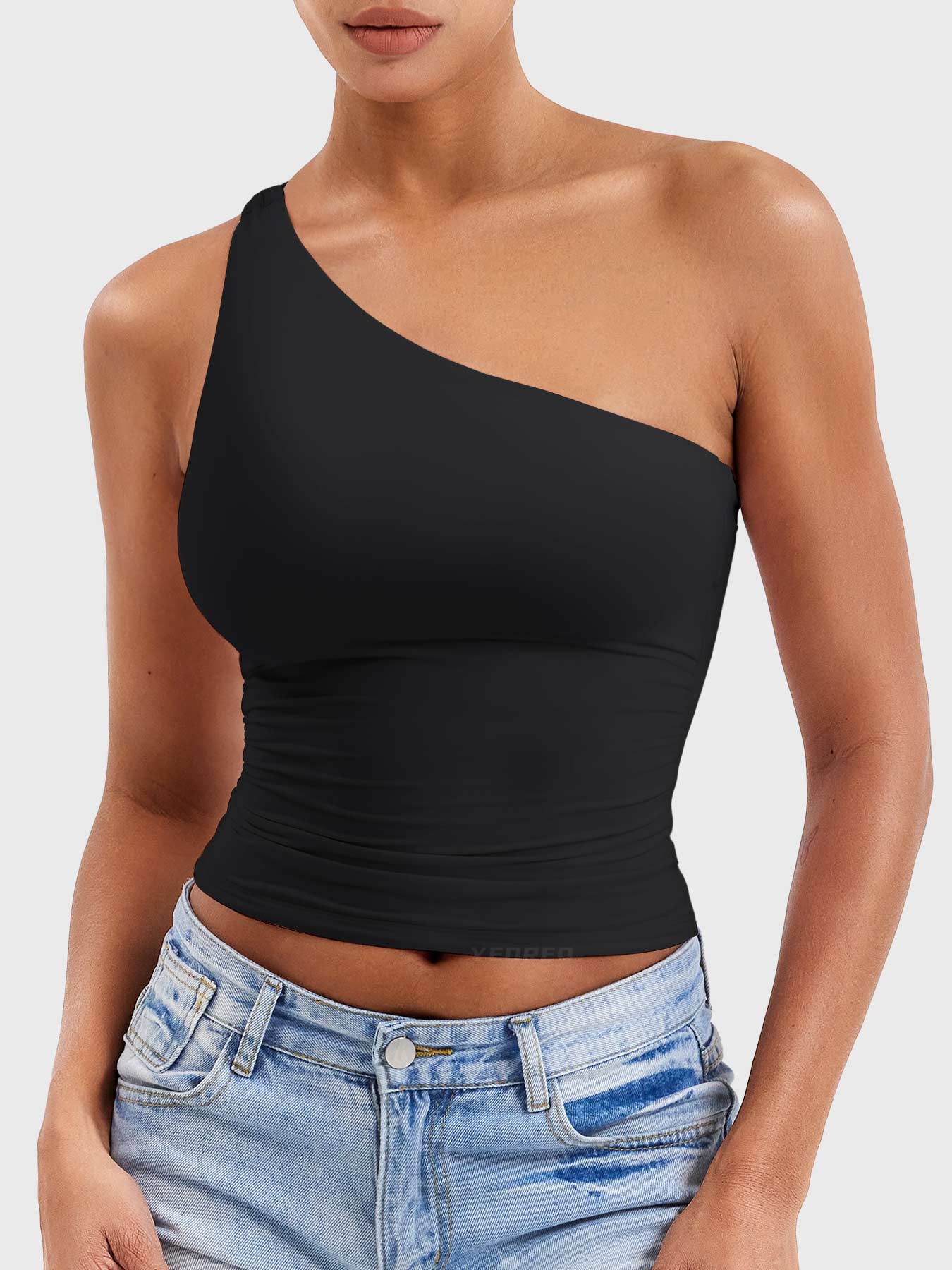Vorti Fanciy One Shoulder Tank Top