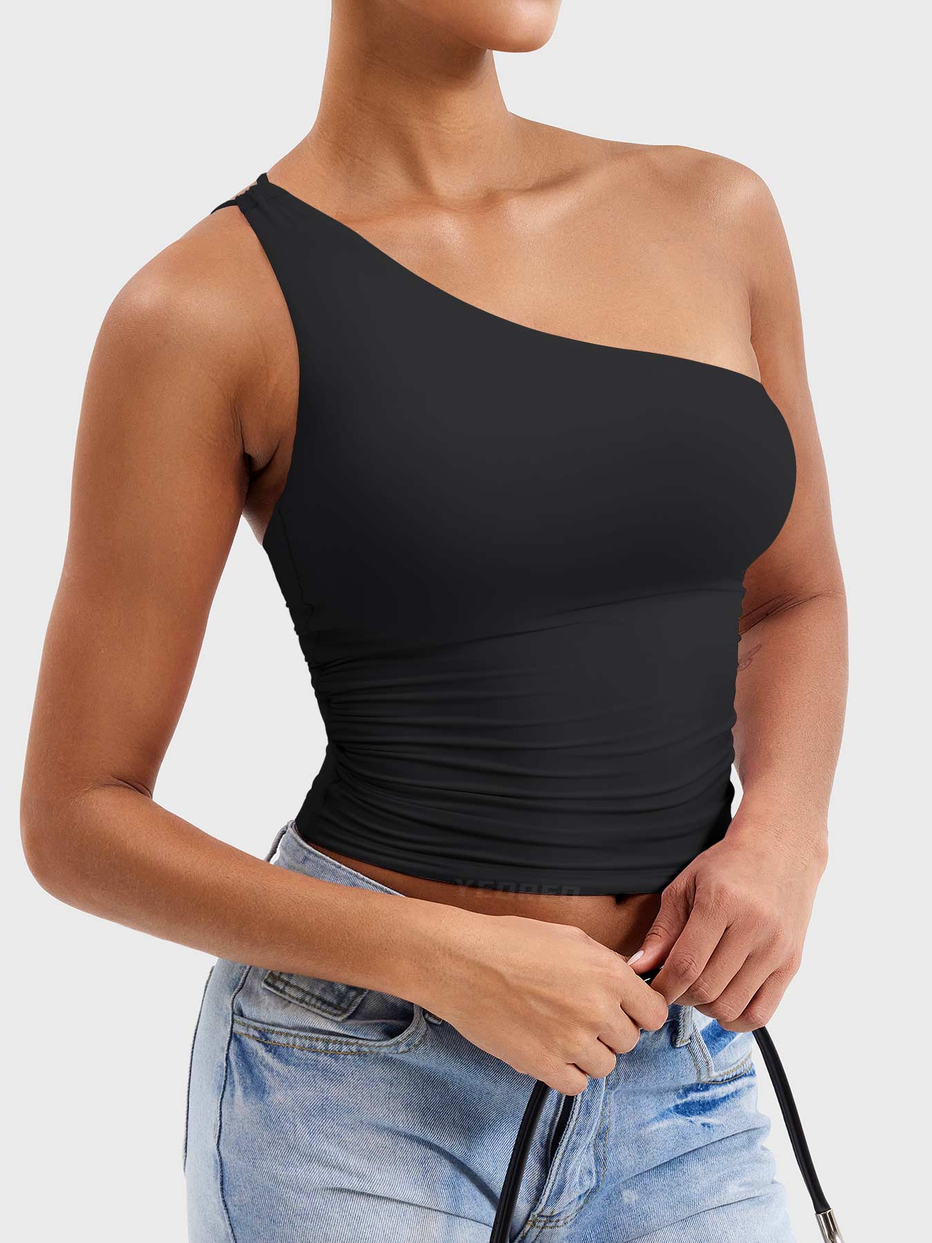 Vorti Fanciy One Shoulder Tank Top