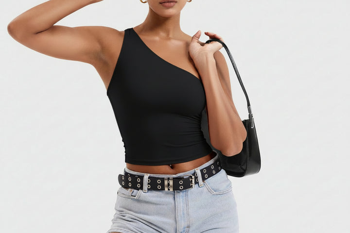 Vorti Fanciy One Shoulder Tank Top