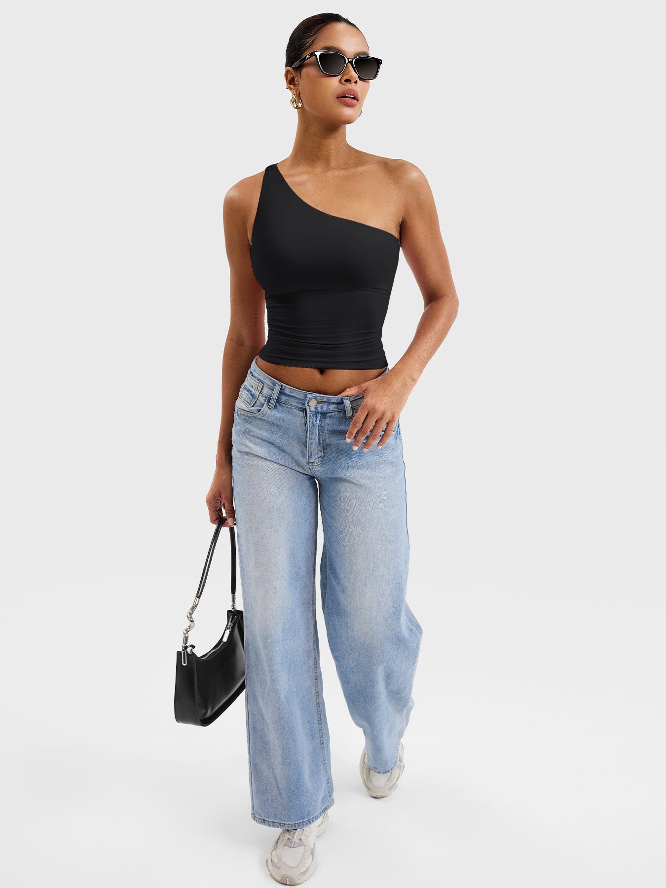 Vorti Fanciy One Shoulder Tank Top