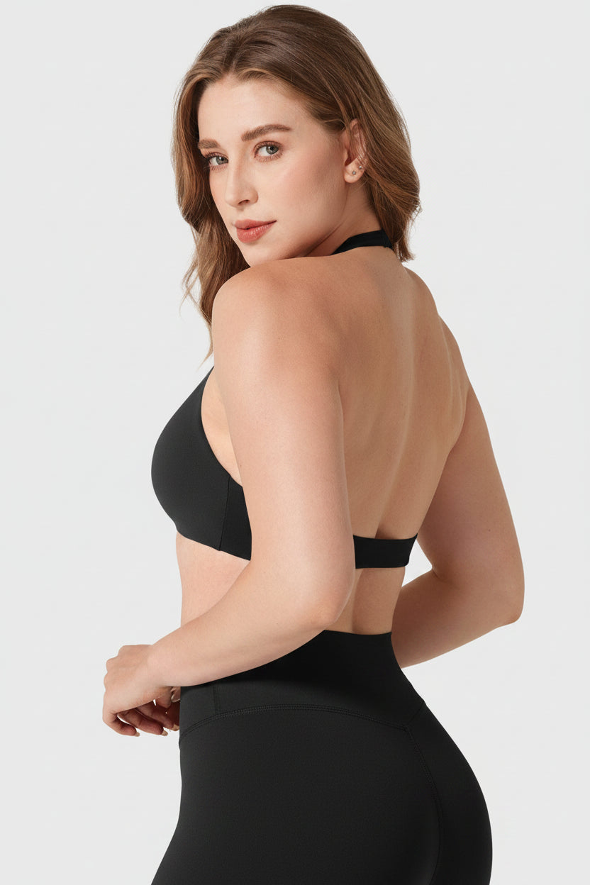 Vorti Laarni Halter Backless Sports Bra