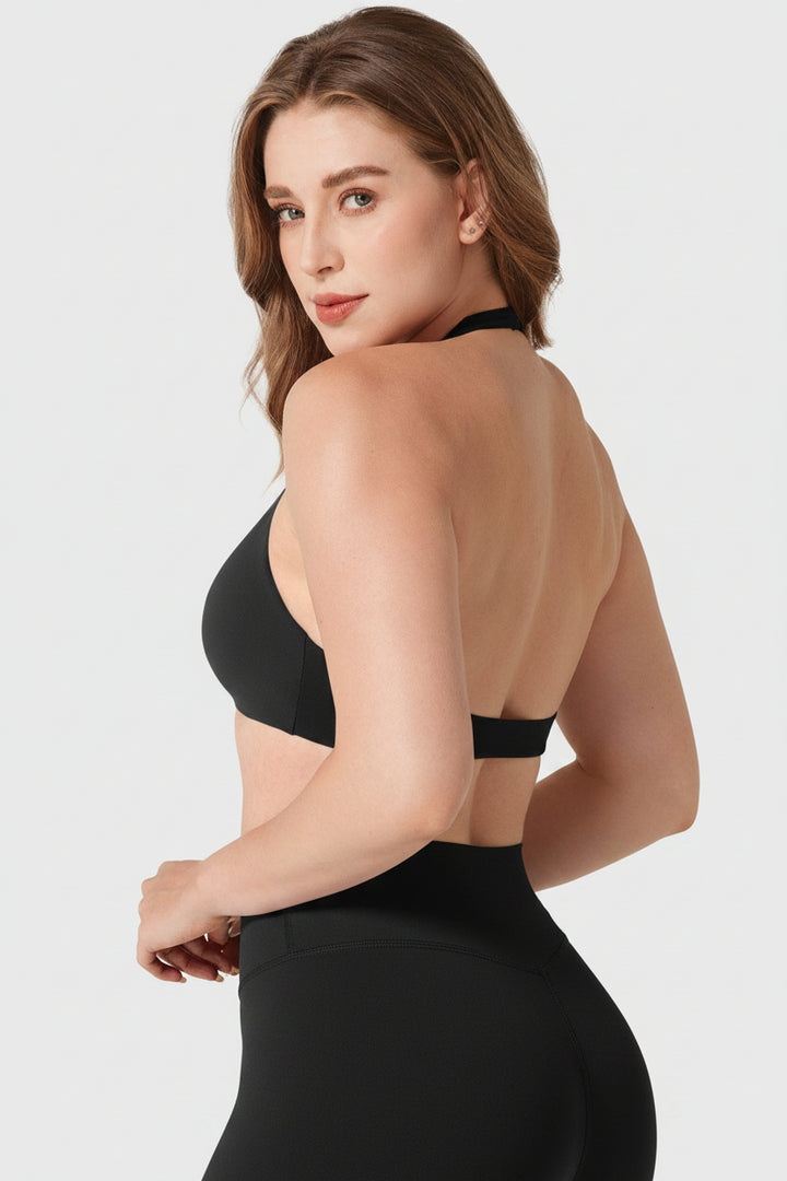 Vorti Laarni Halter Backless Sports Bra
