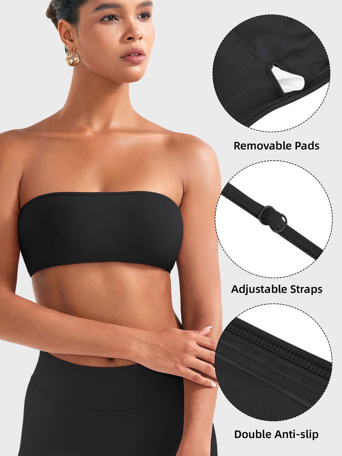 Vorti Alvna SoftHue Bandeau Sports Bra