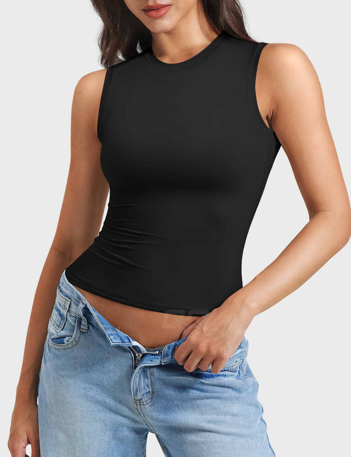 Vorti Sweeney Mock Neck Tank