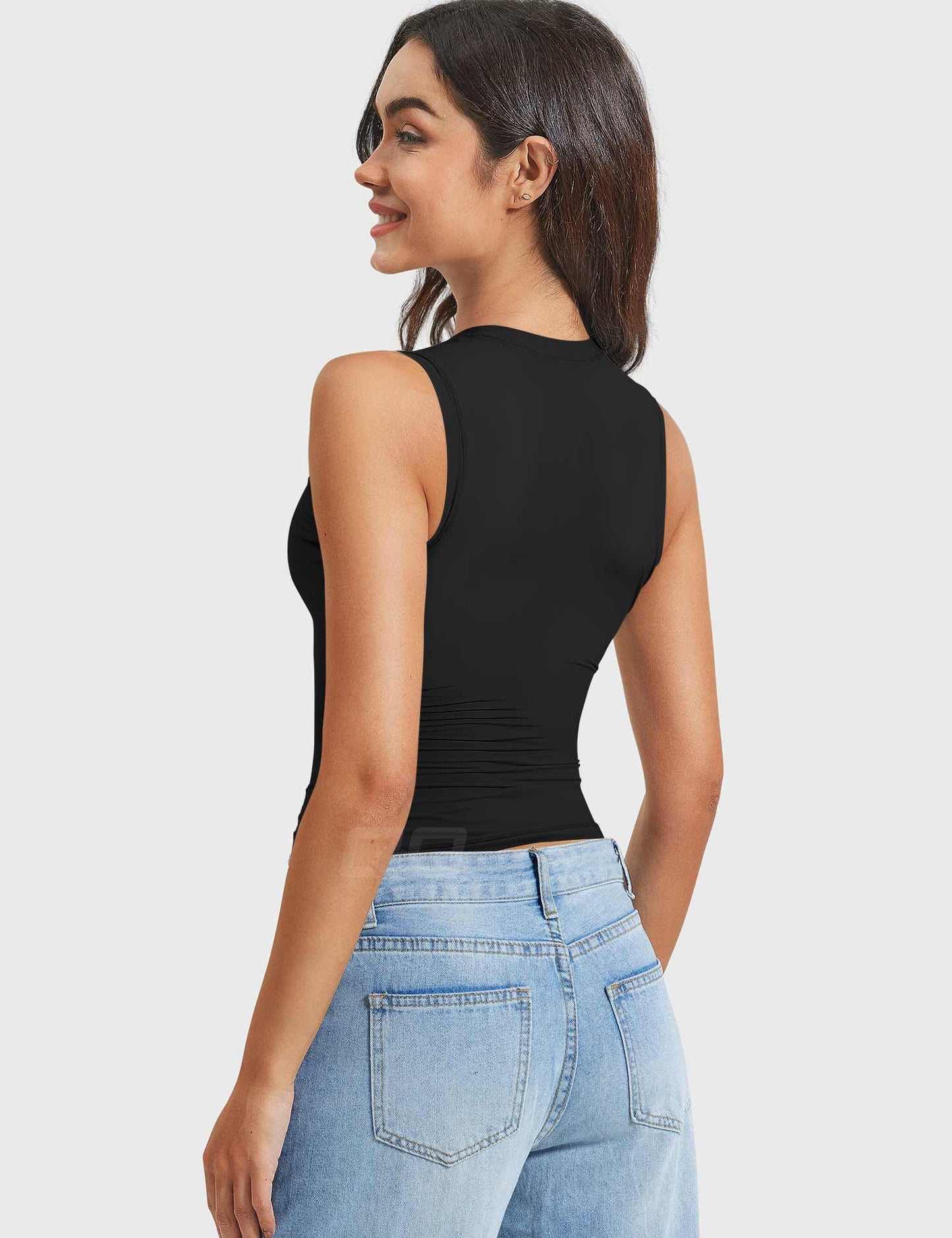 Vorti Sweeney Mock Neck Tank