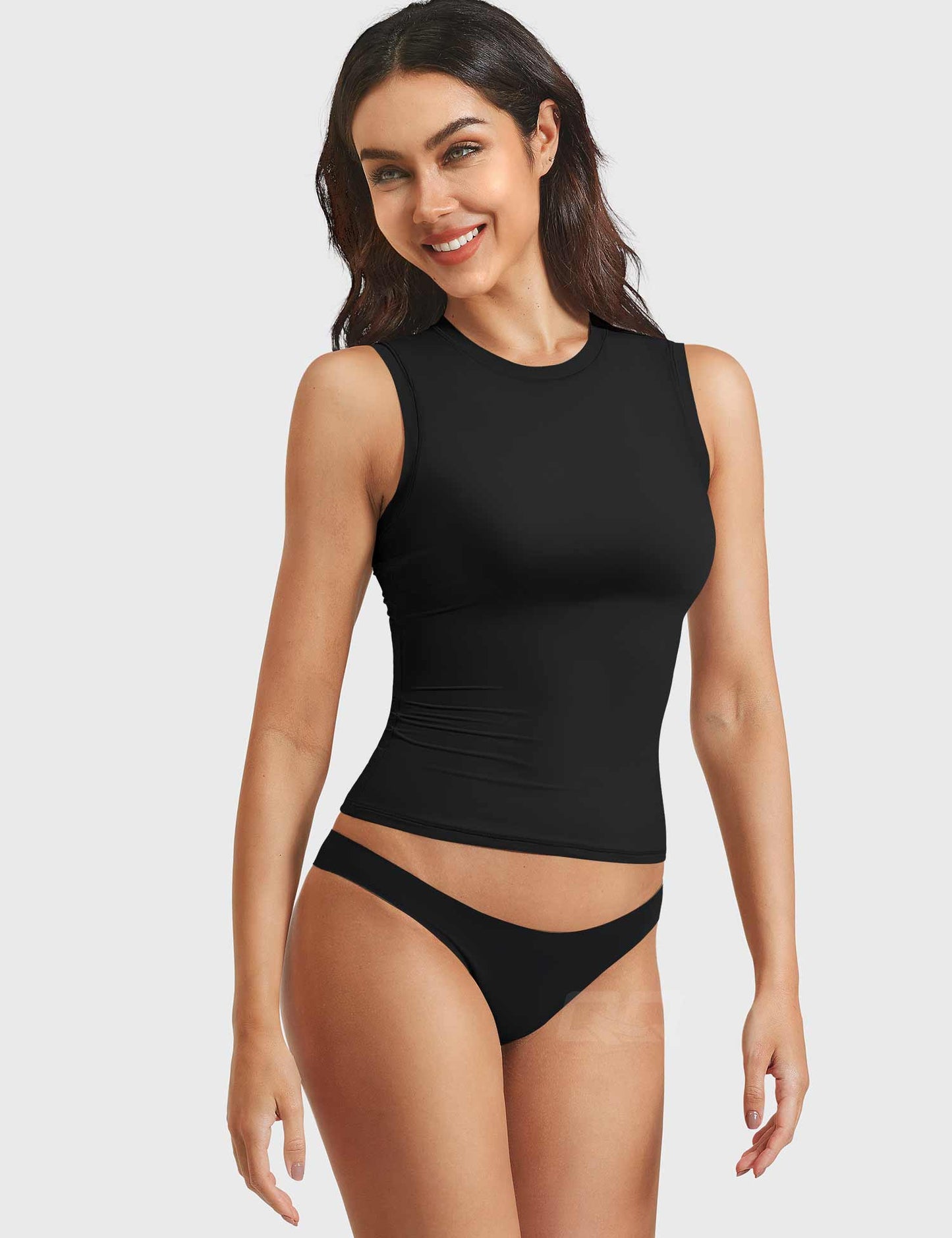 Vorti Sweeney Mock Neck Tank