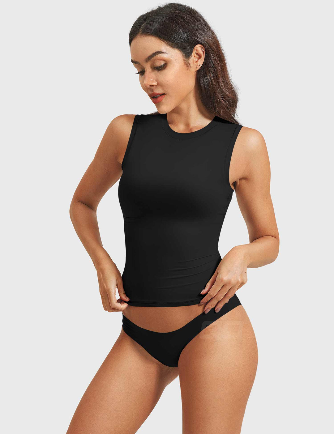 Vorti Sweeney Mock Neck Tank