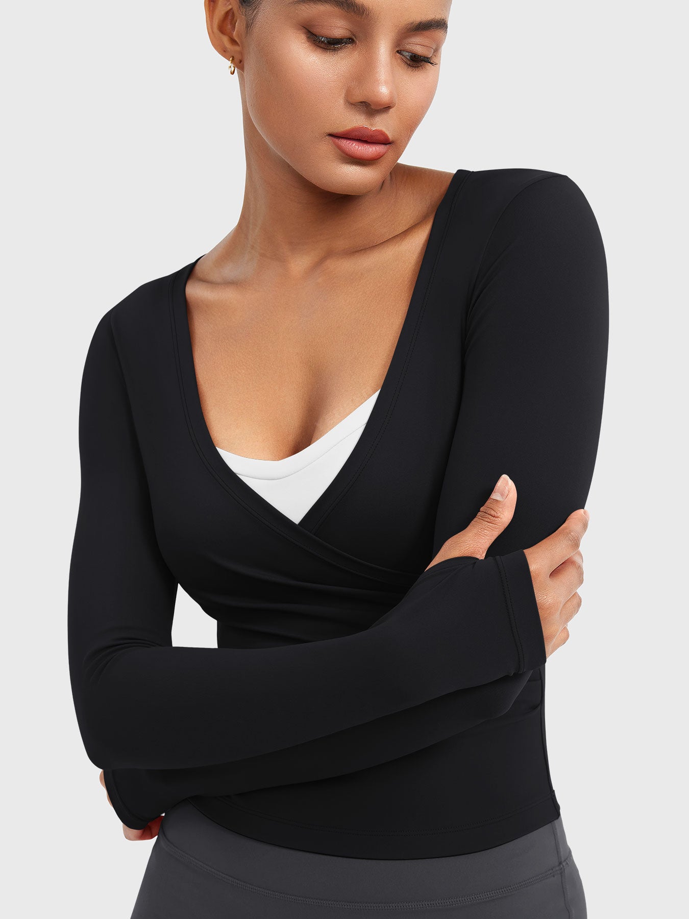 Vorti Minniy V Neck Long Sleeve Top