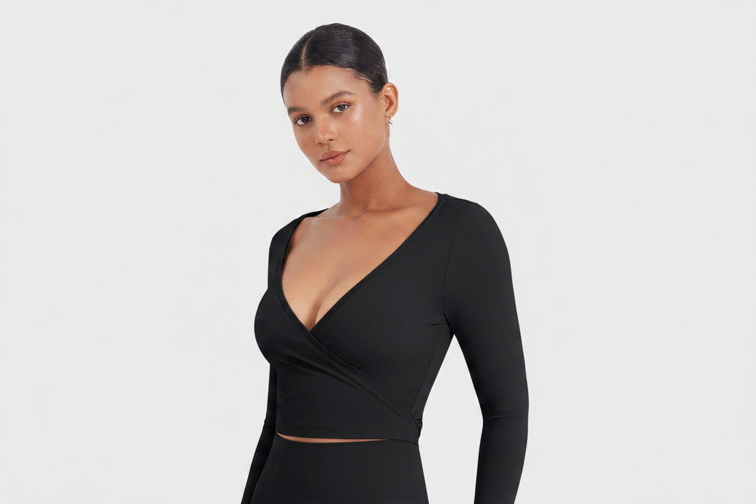 Vorti Michelie Long Sleeve Ballet Wrap Top