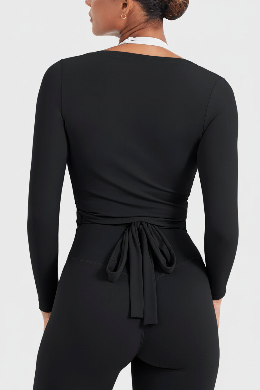 Vorti Michelie Long Sleeve Ballet Wrap Top