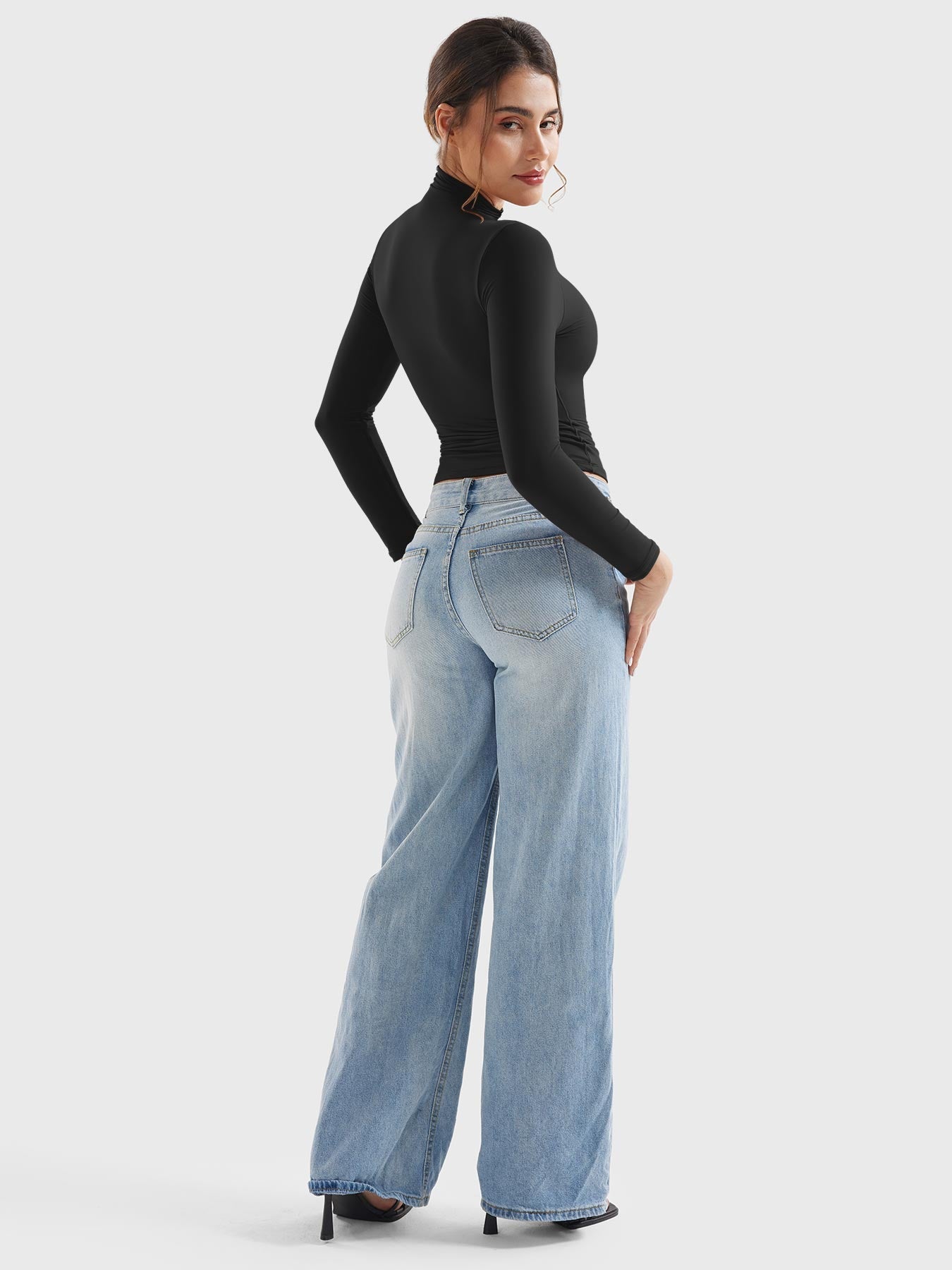 Vorti Sariah Turtleneck Long-Sleeve Shirts