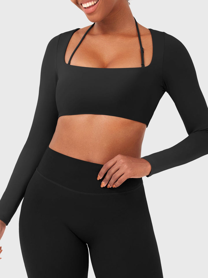Vorti Violie Long Sleeve Crop Top