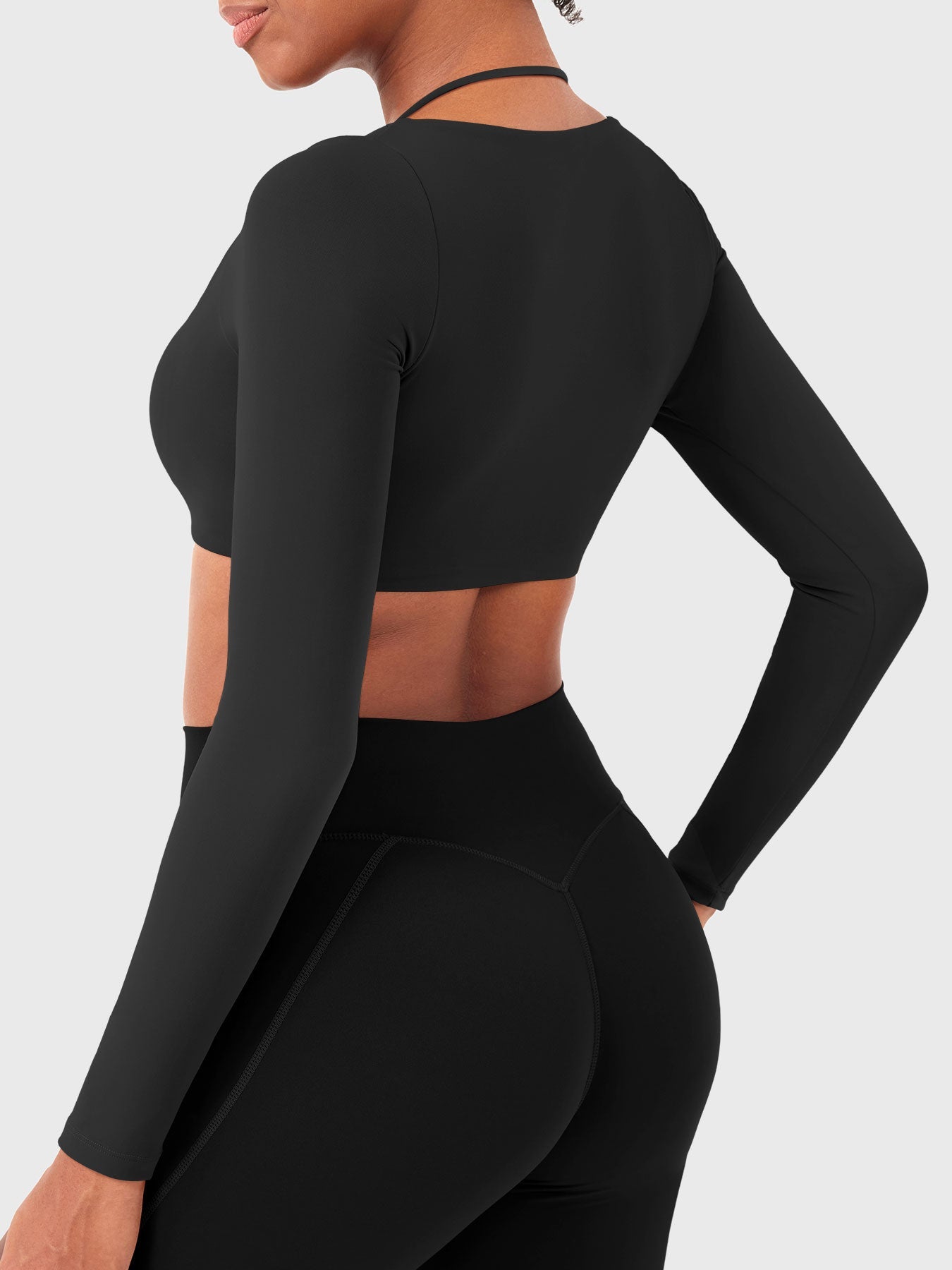 Vorti Violie Long Sleeve Crop Top