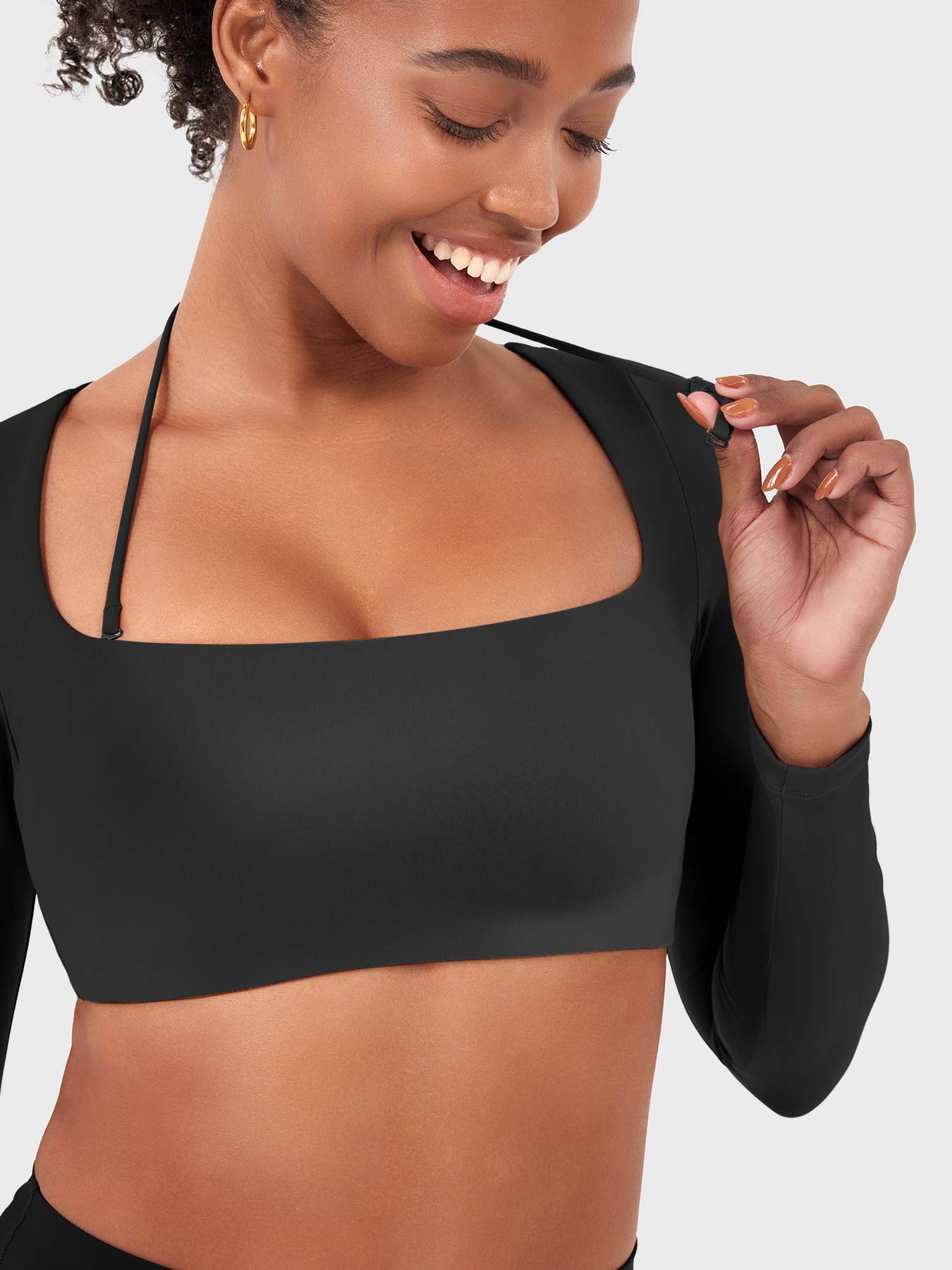 Vorti Violie Long Sleeve Crop Top