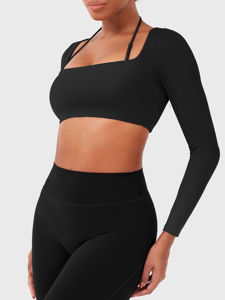 Vorti Violie Long Sleeve Crop Top