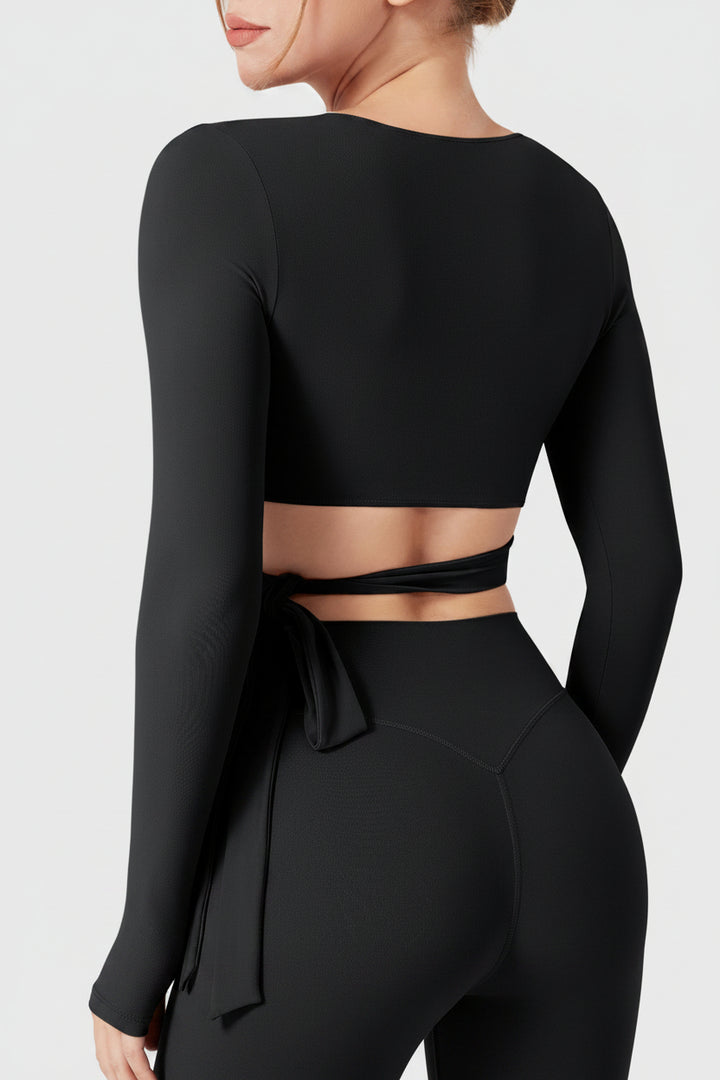 Vorti Dagney Long Sleeve Ballet Wrap Top
