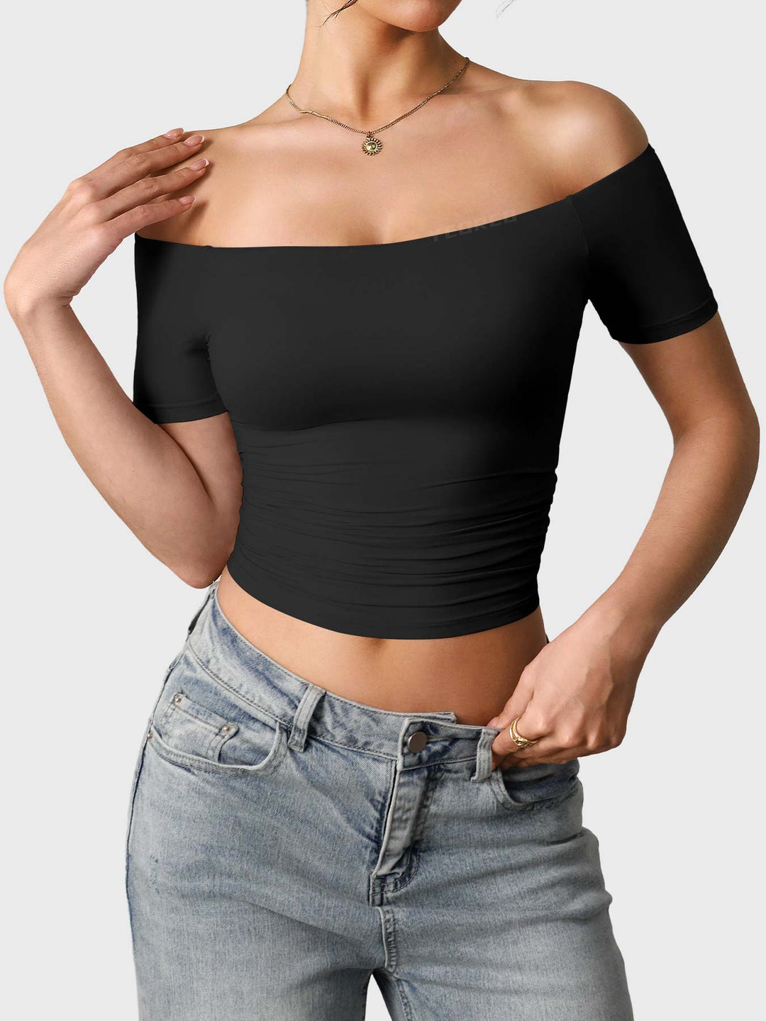 Vorti Luzlie Off Shoulder Short Sleeves