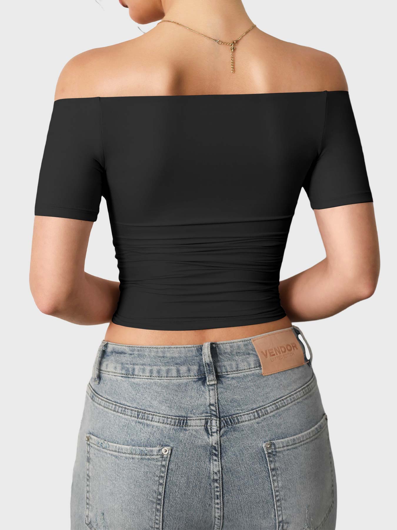Vorti Luzlie Off Shoulder Short Sleeves