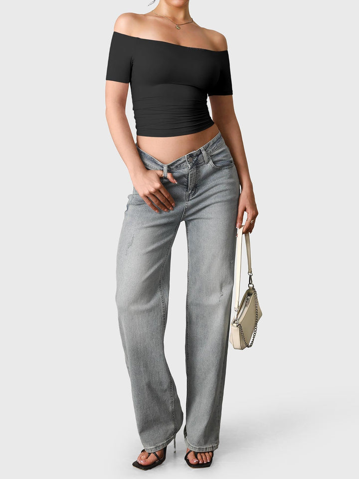 Vorti Luzlie Off Shoulder Short Sleeves