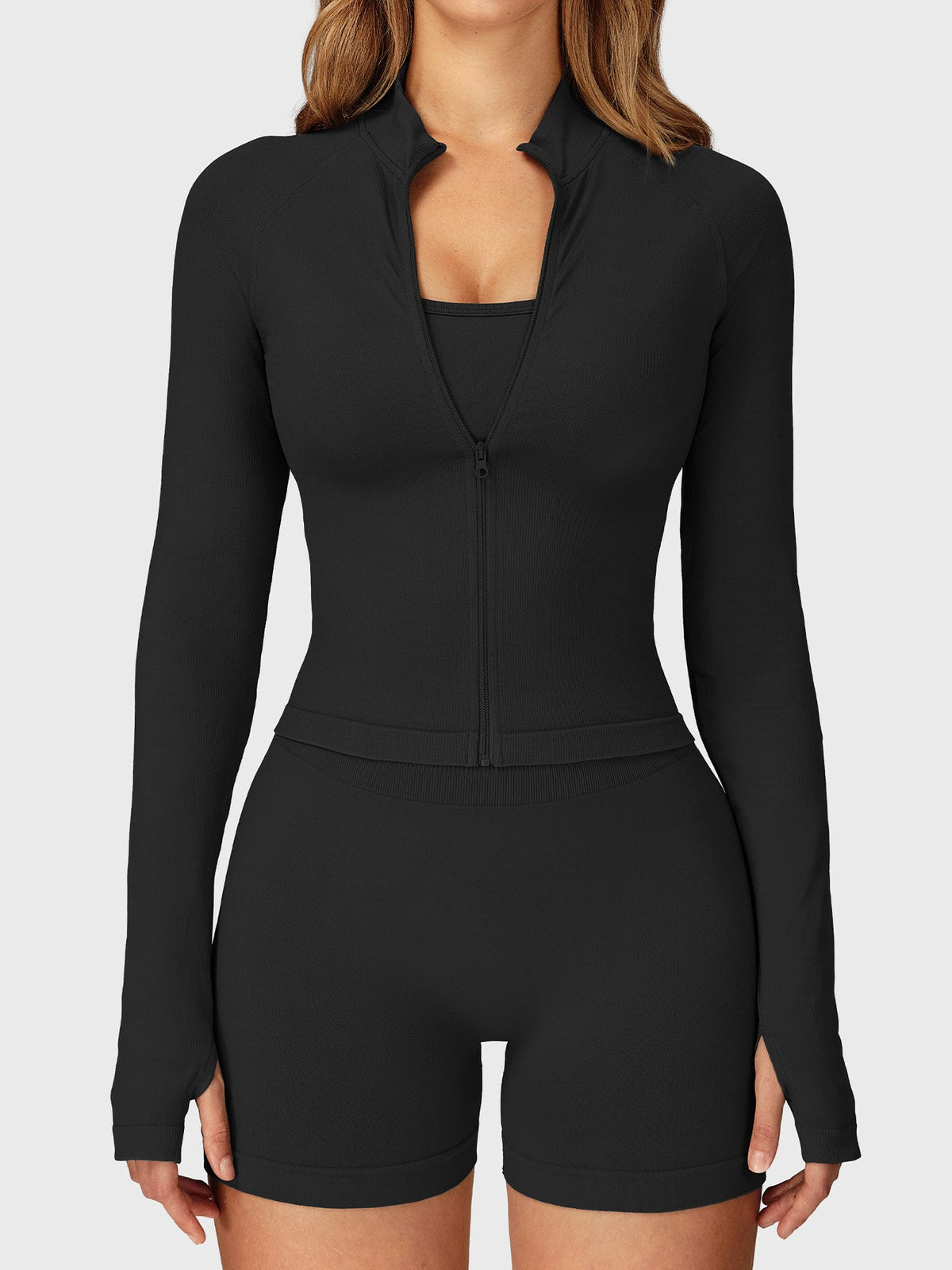 VORTI Alina Seamless Zip Up Jacket Tops - Vorti