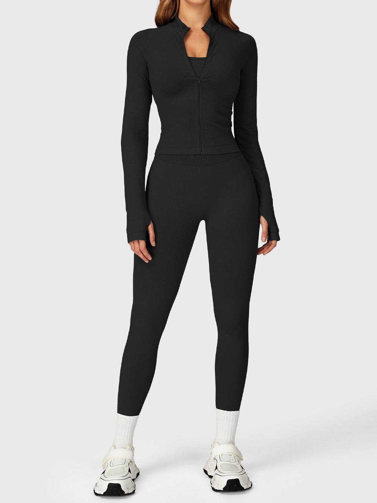 VORTI Alina Seamless Zip Up Jacket Tops - Vorti