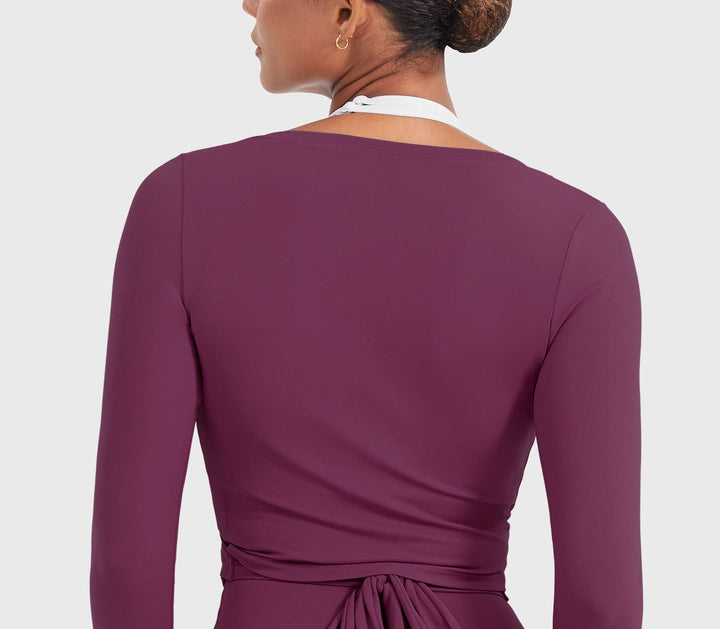 Vorti Michelie Long Sleeve Ballet Wrap Top