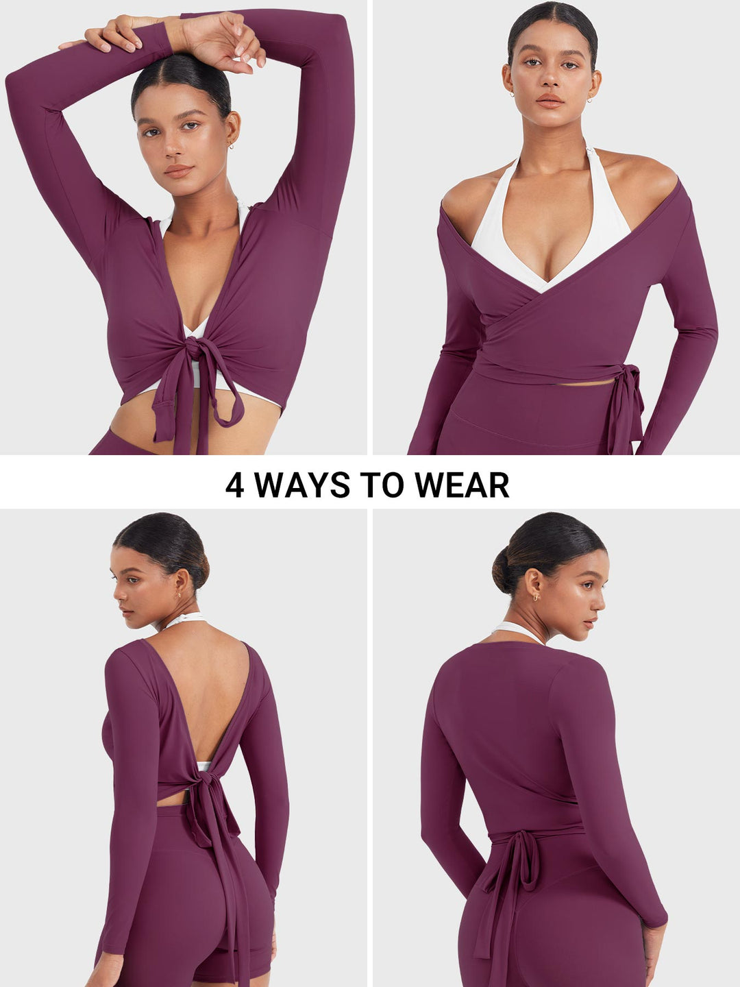 Vorti Michelie Long Sleeve Ballet Wrap Top