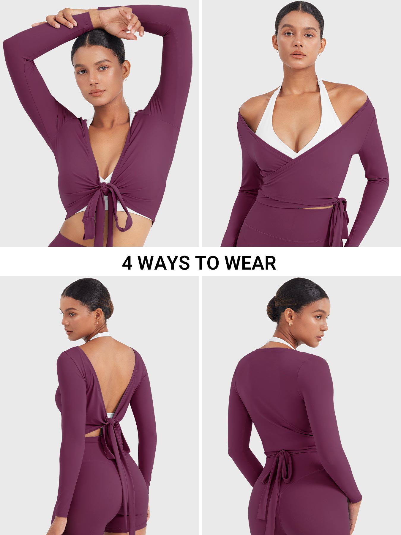 Vorti Michelie Long Sleeve Ballet Wrap Top