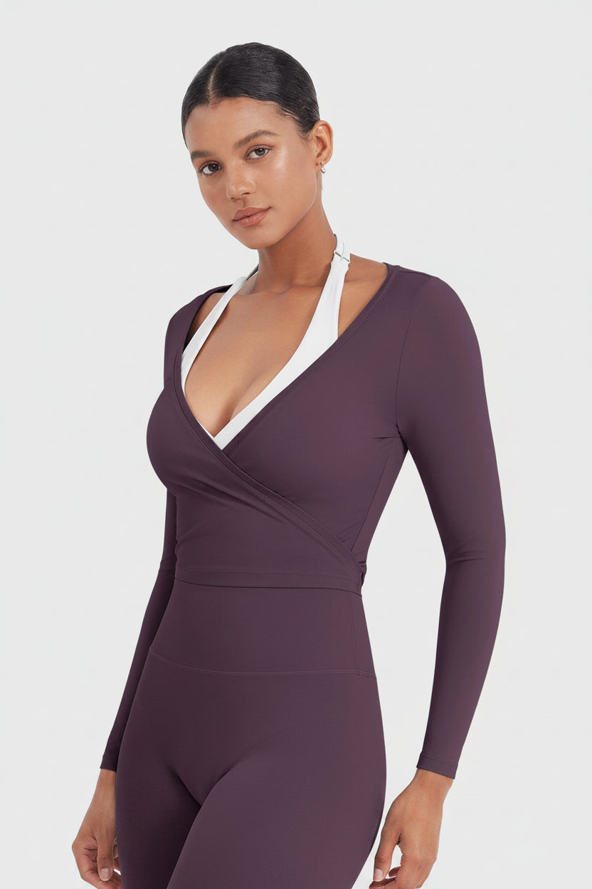 Vorti Michelie Long Sleeve Ballet Wrap Top