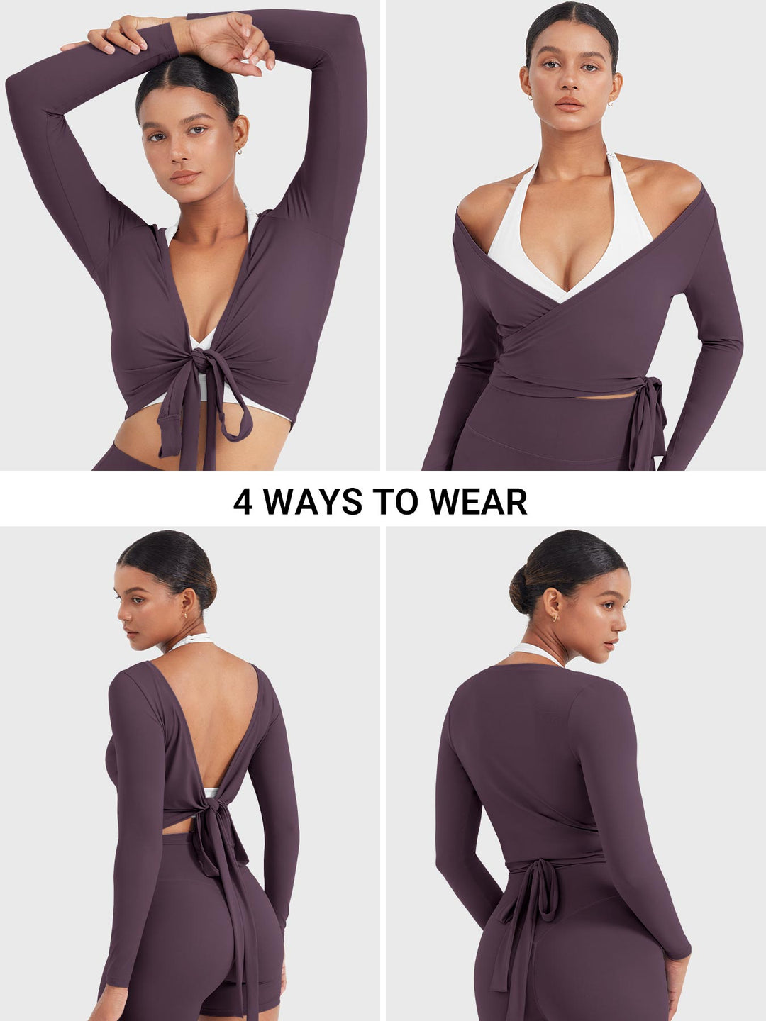 Vorti Michelie Long Sleeve Ballet Wrap Top