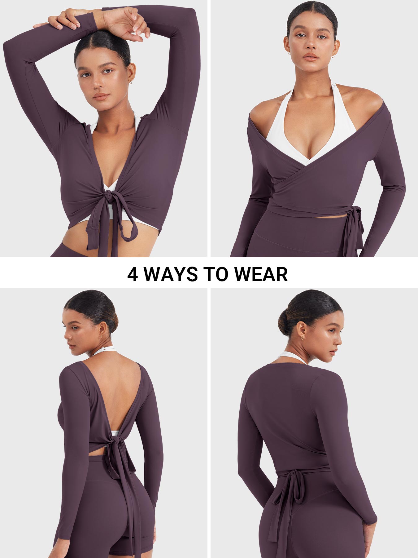 Vorti Michelie Long Sleeve Ballet Wrap Top