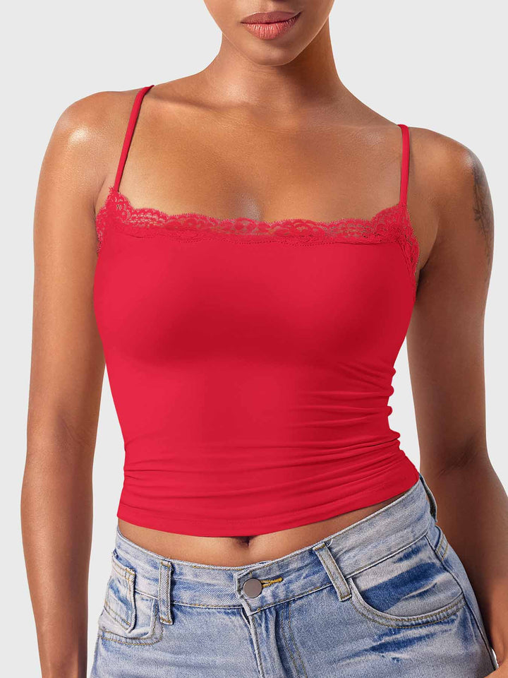Vorti Annabely Square Neck Lace Tank