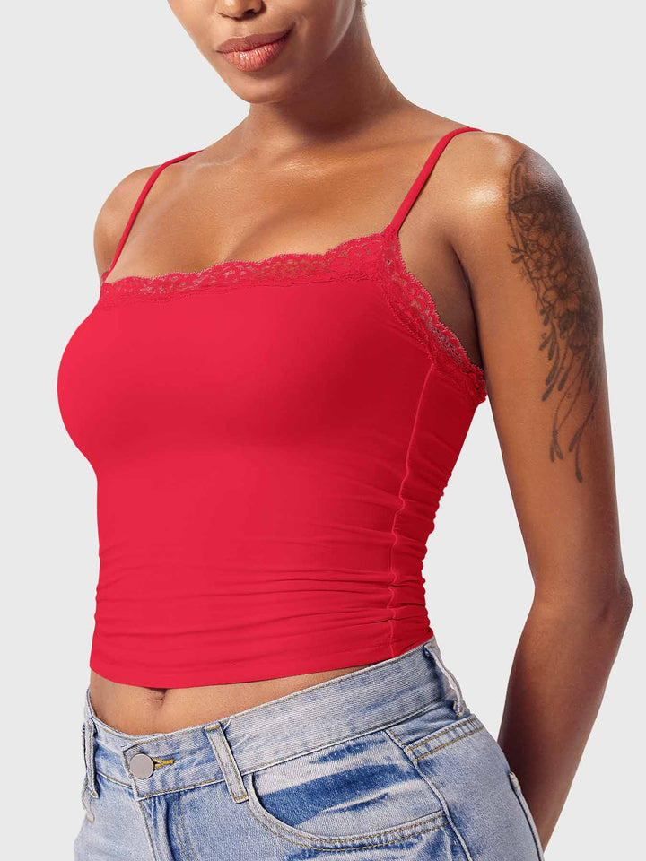 Vorti Annabely Square Neck Lace Tank
