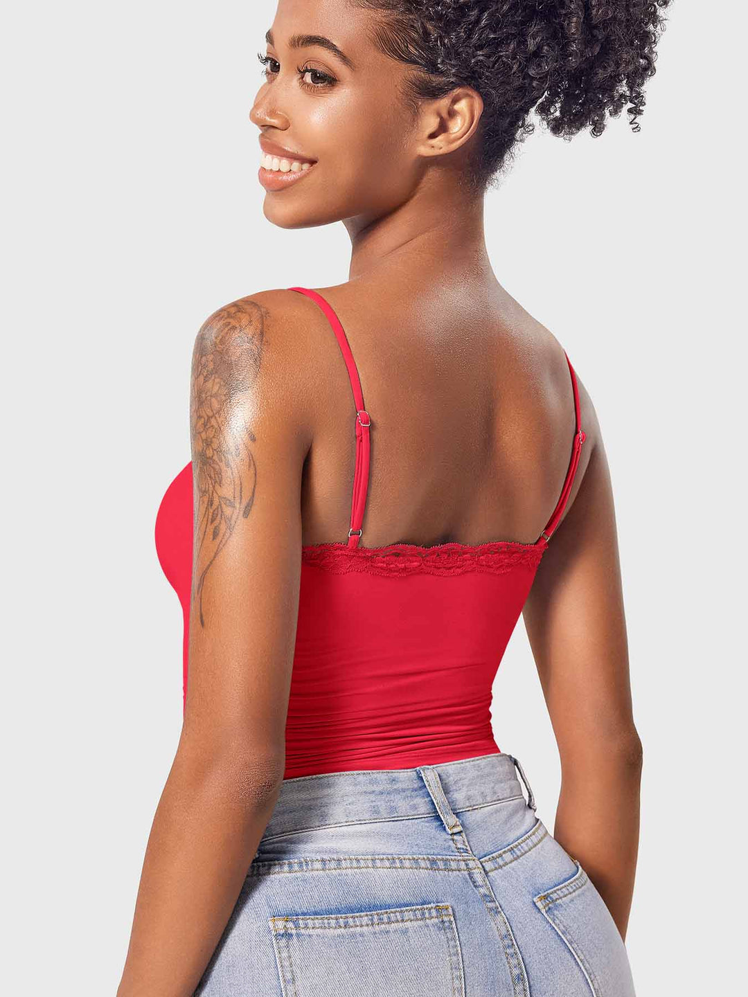 Vorti Annabely Square Neck Lace Tank