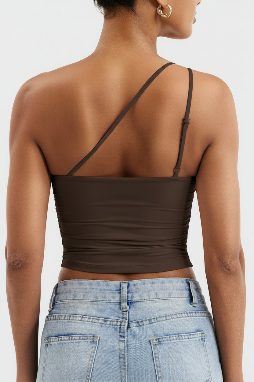 Vorti Fanciy One Shoulder Tank Top