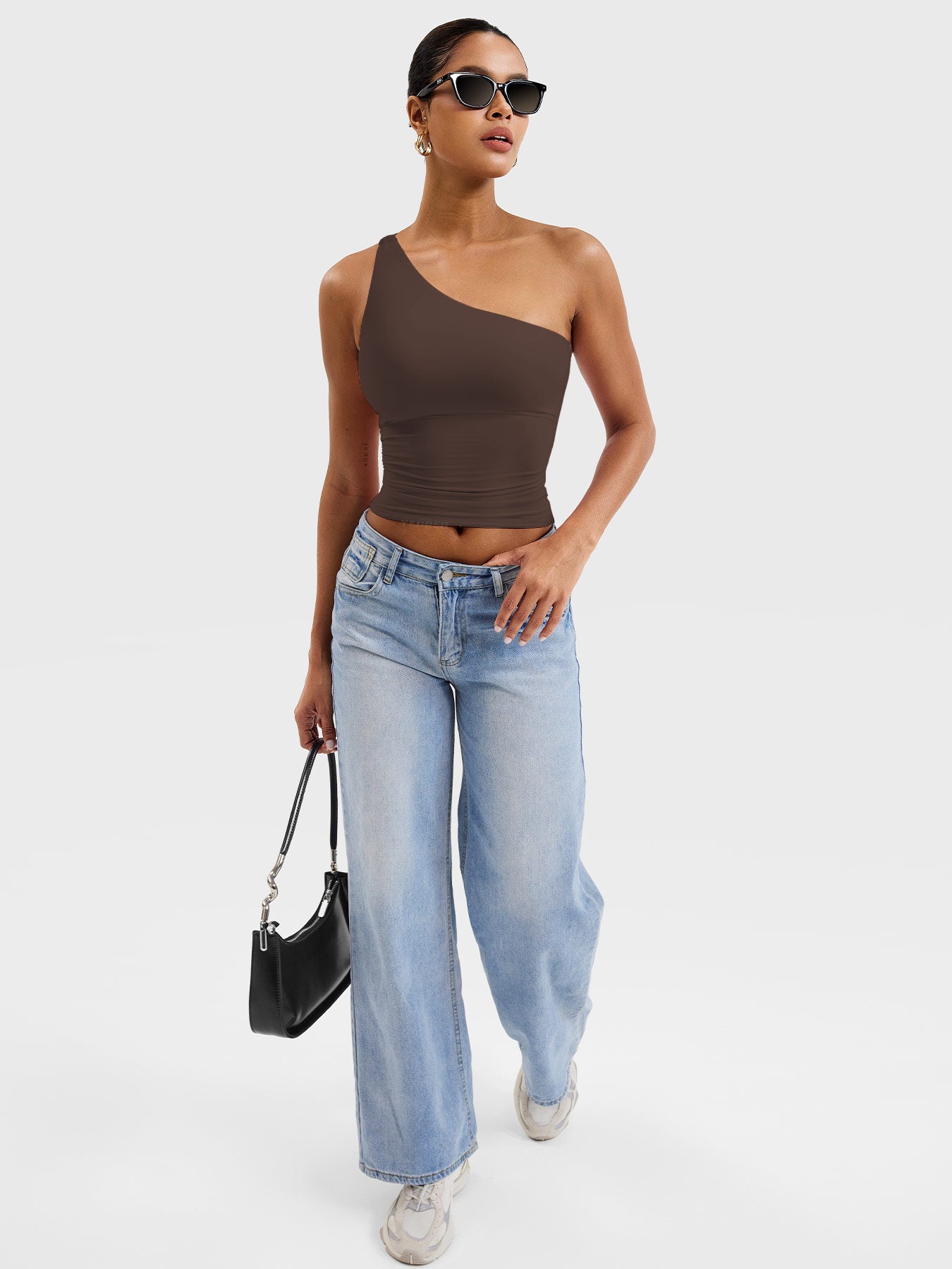 Vorti Fanciy One Shoulder Tank Top