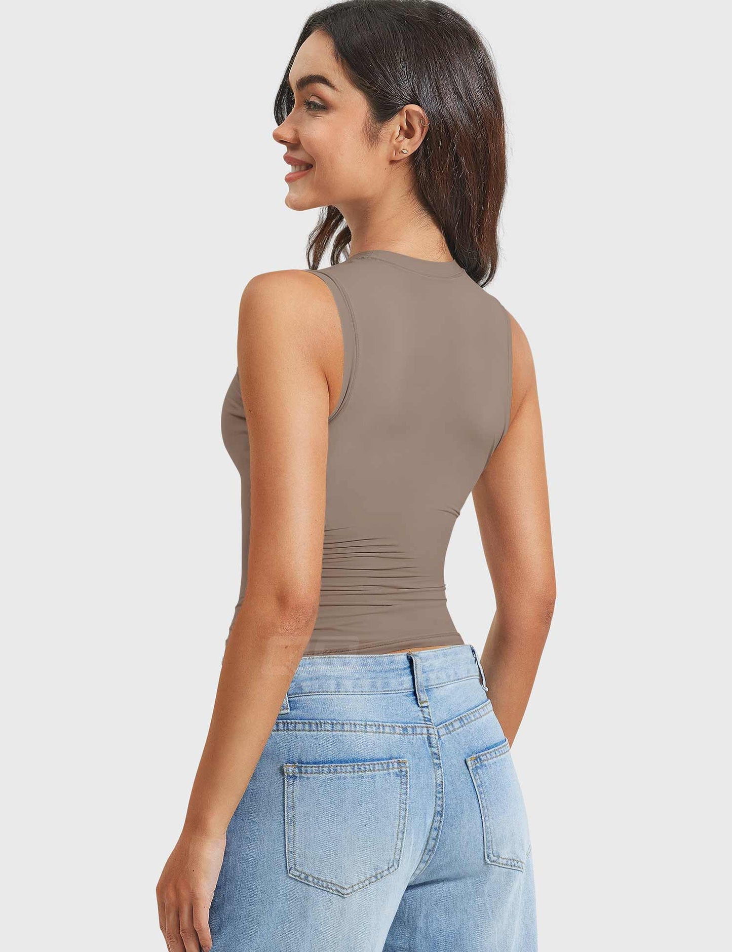 Vorti Sweeney Mock Neck Tank