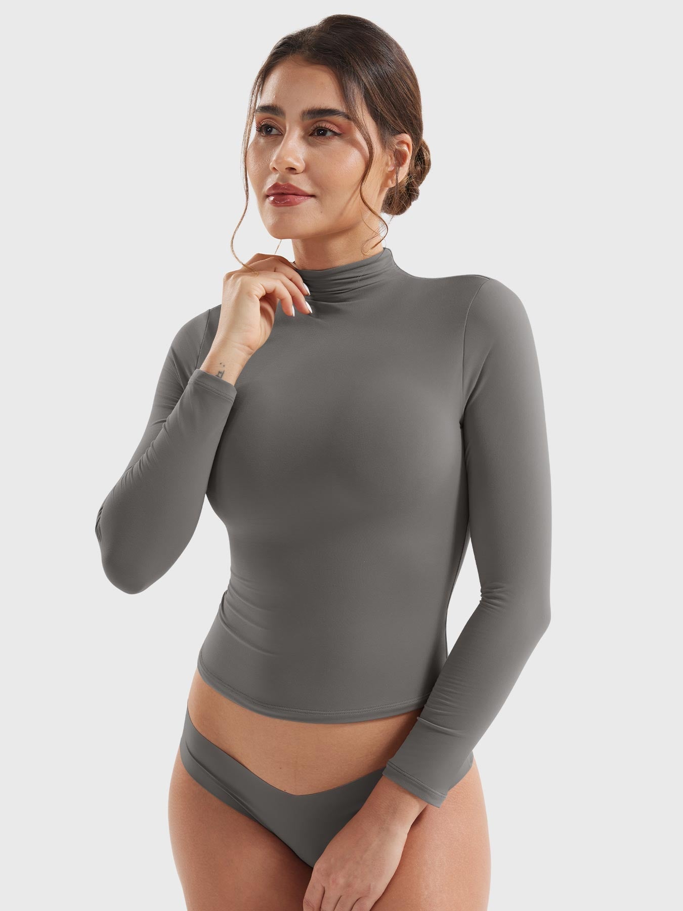 Vorti Sariah Turtleneck Long-Sleeve Shirts