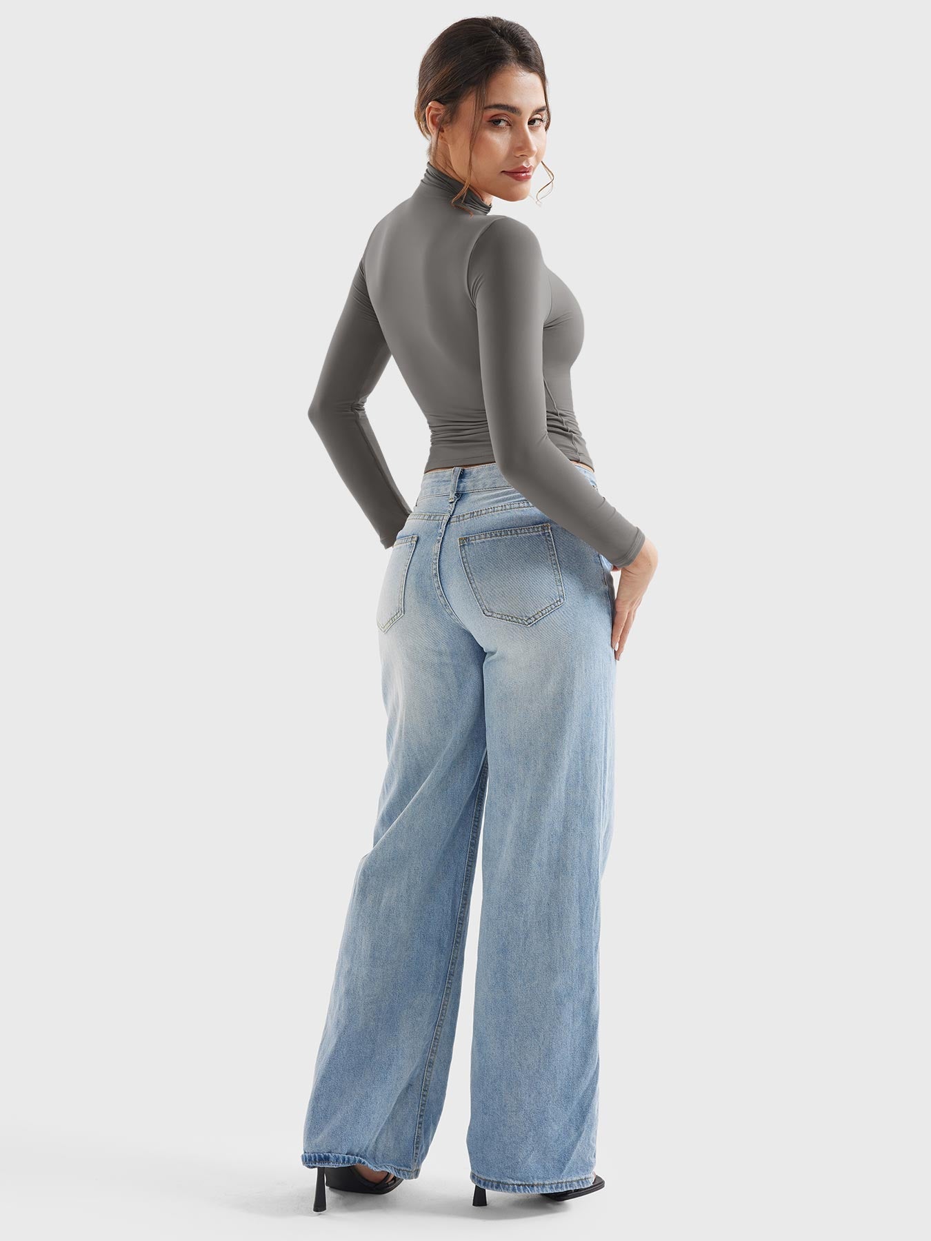 Vorti Sariah Turtleneck Long-Sleeve Shirts