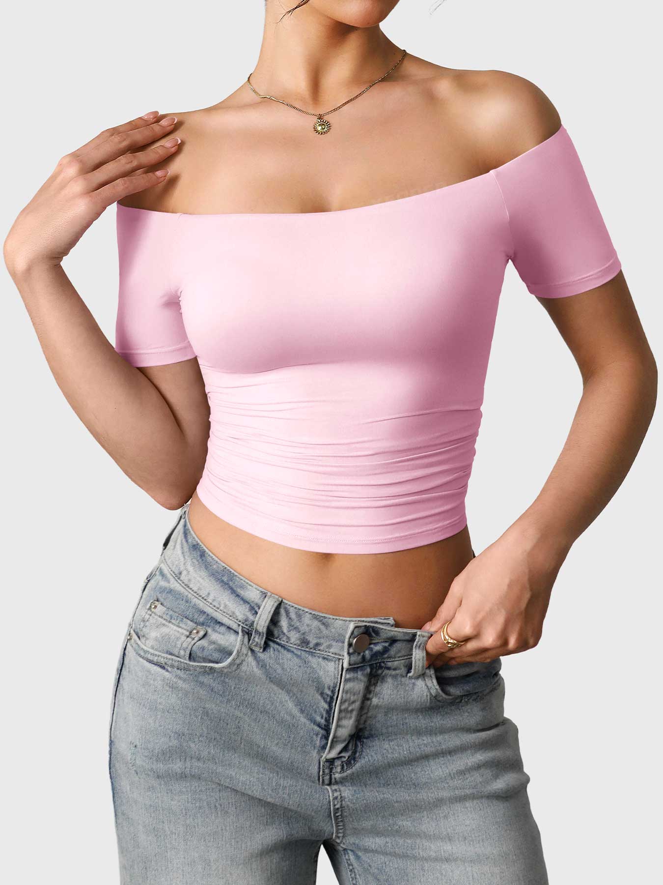 Vorti Luzlie Off Shoulder Short Sleeves