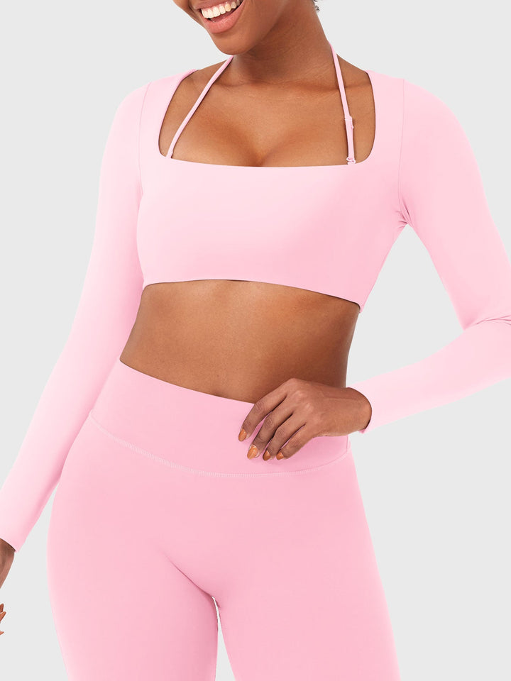 Vorti Violie Long Sleeve Crop Top