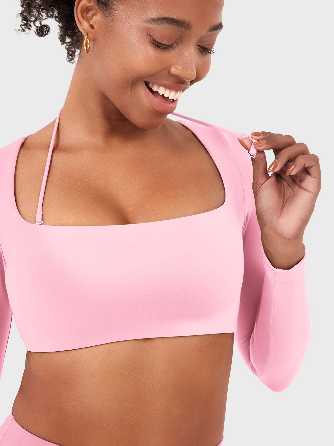 Vorti Violie Long Sleeve Crop Top