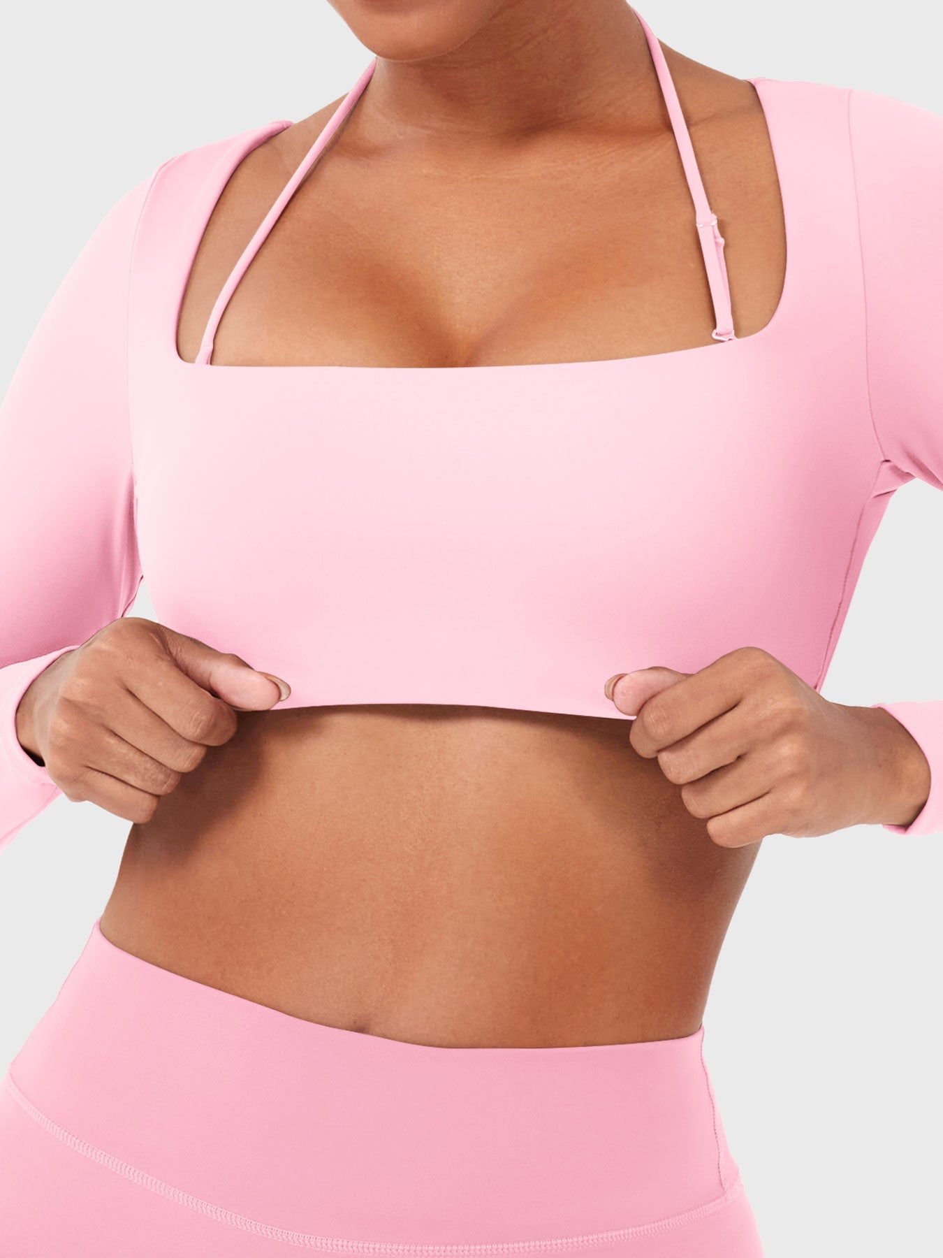 Vorti Violie Long Sleeve Crop Top