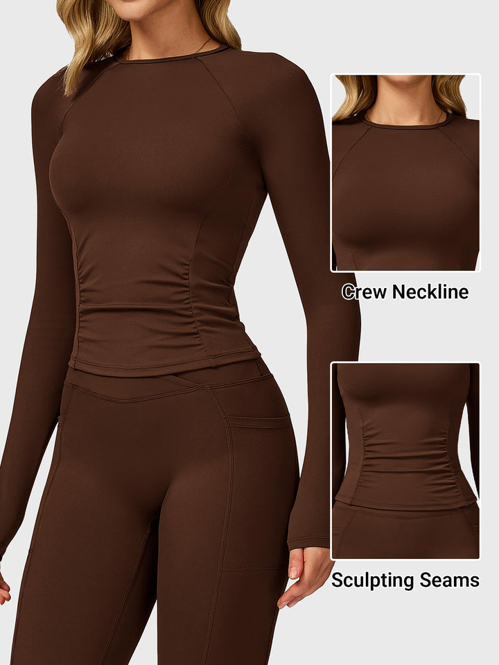 Vorti Lesley Sculpted Long Sleeves Top