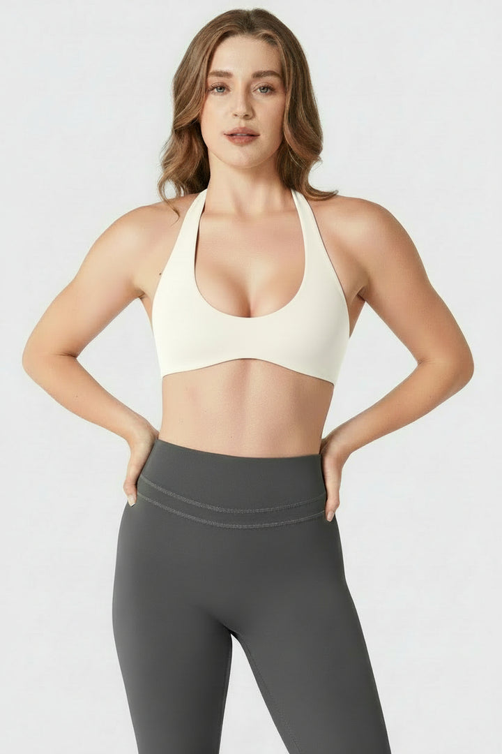 Vorti Laarni Halter Backless Sports Bra