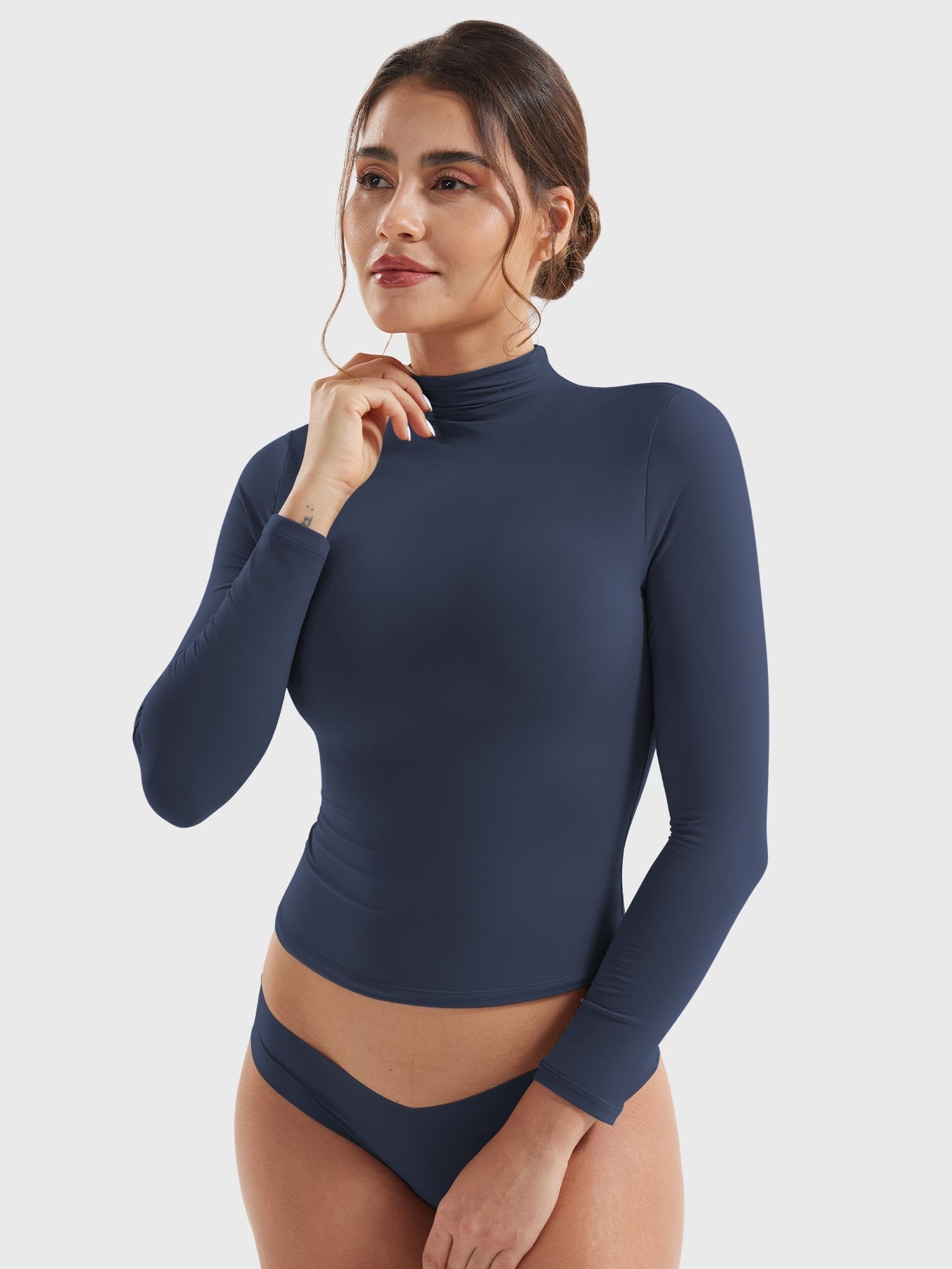 Vorti Sariah Turtleneck Long-Sleeve Shirts