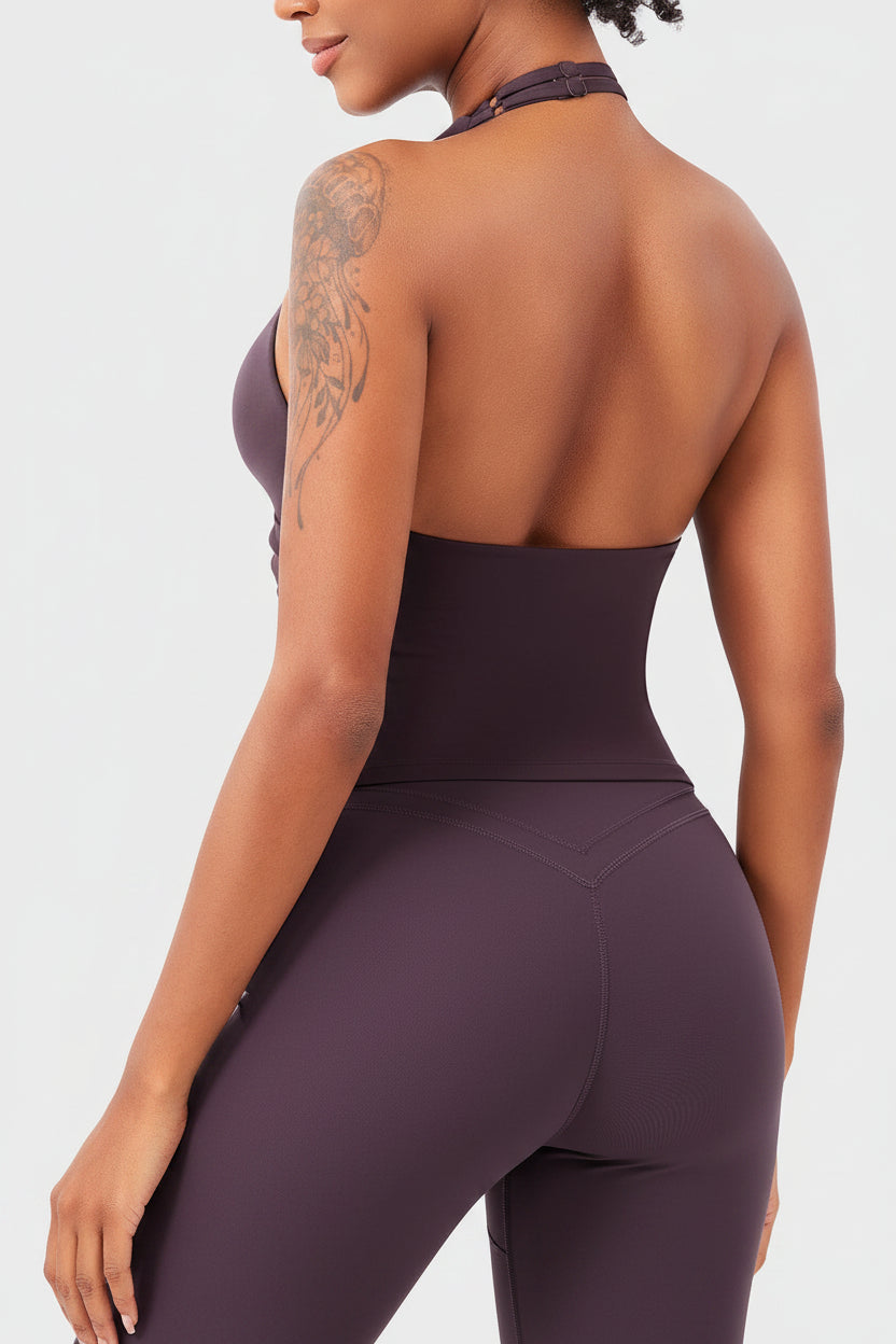 Vorti Elevine V Neck Halter Tank