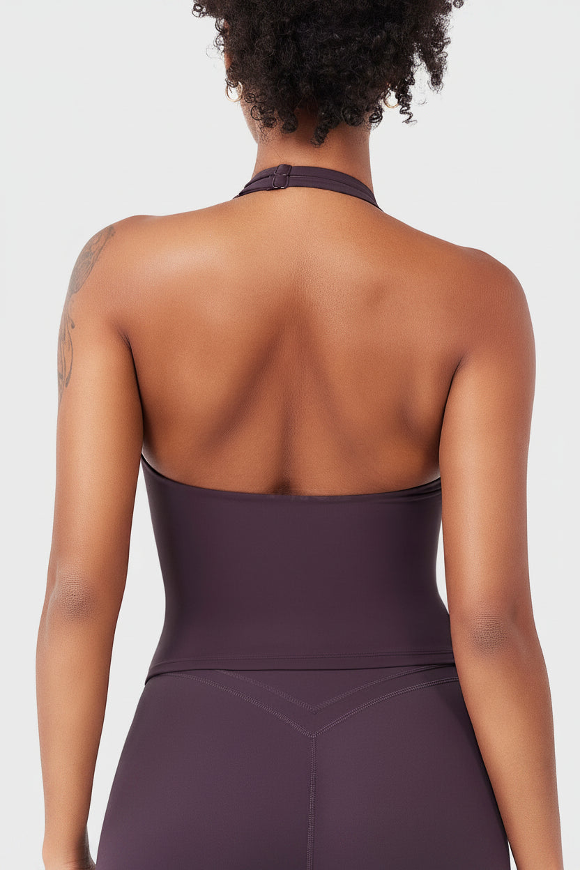 Vorti Elevine V Neck Halter Tank